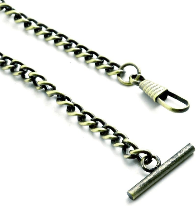 BoShiYa Pocket Watch Chains for Men Vintage Metal Albert Vest Chain Accessories/Color: Gold/Silver/Black/Bronze - Image 3